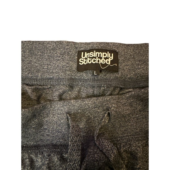 Unsimply Stitched Jersey Knit Pajama Bottoms in  Heather Navy Size L Pre Owned - Picture 7 of 8